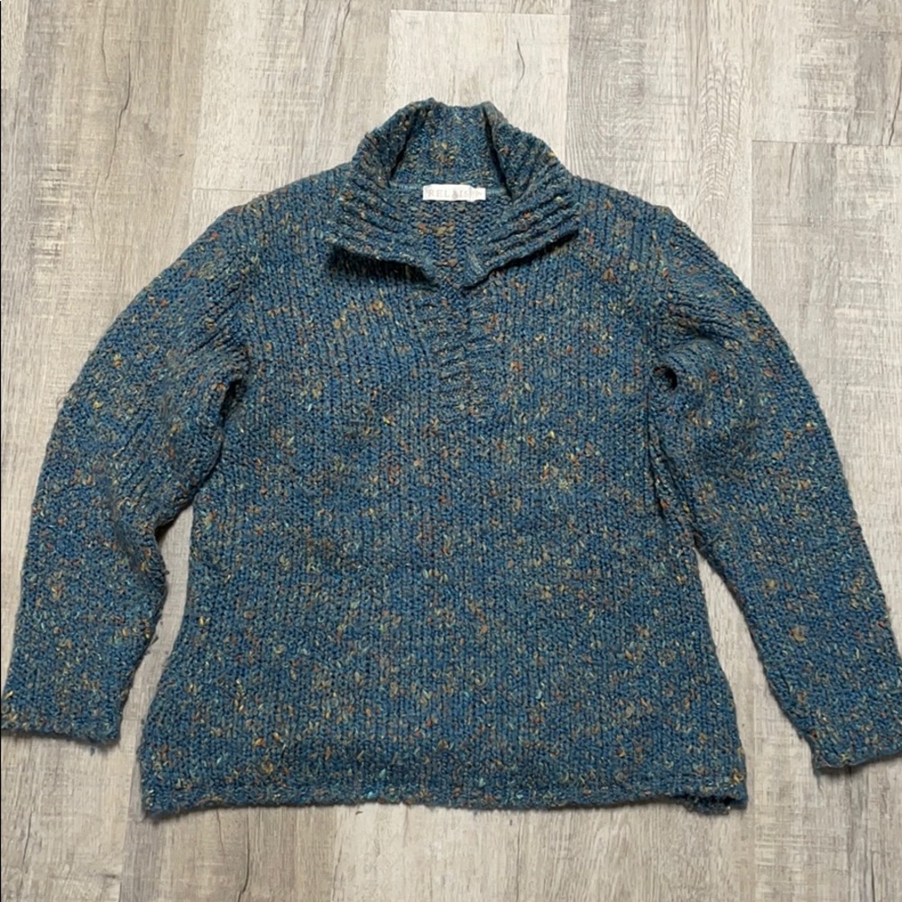 Collared V-neck sweater